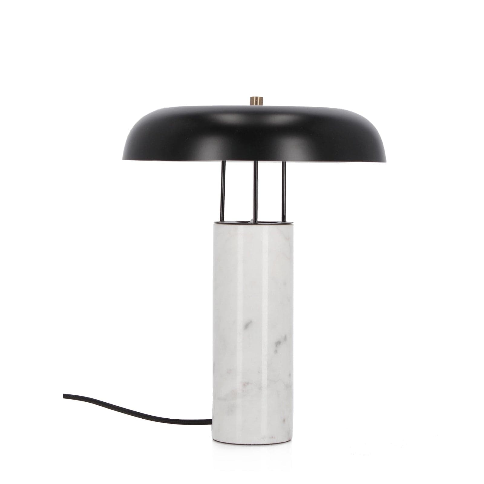 Lampada da tavolo "Kaithal" in marmo bianco h 33 cm
