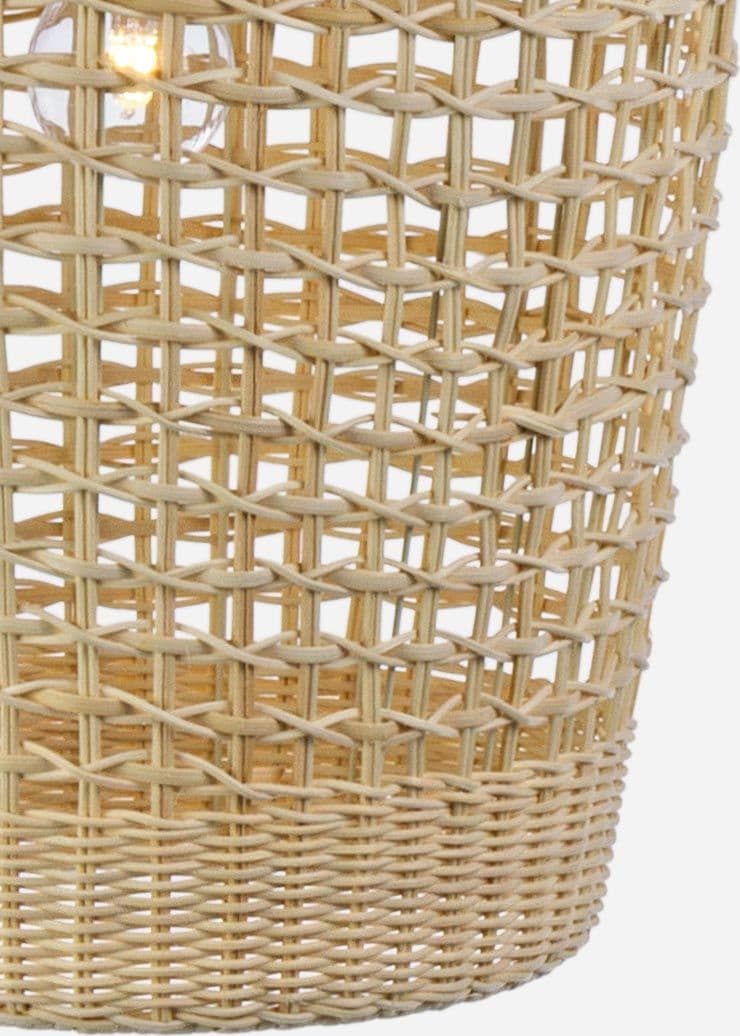 Lampadario "Suez Svas" in acciaio e rattan d 31 cm in Lampade a sospensione Decor Space - Altamura, commercioVirtuoso.it