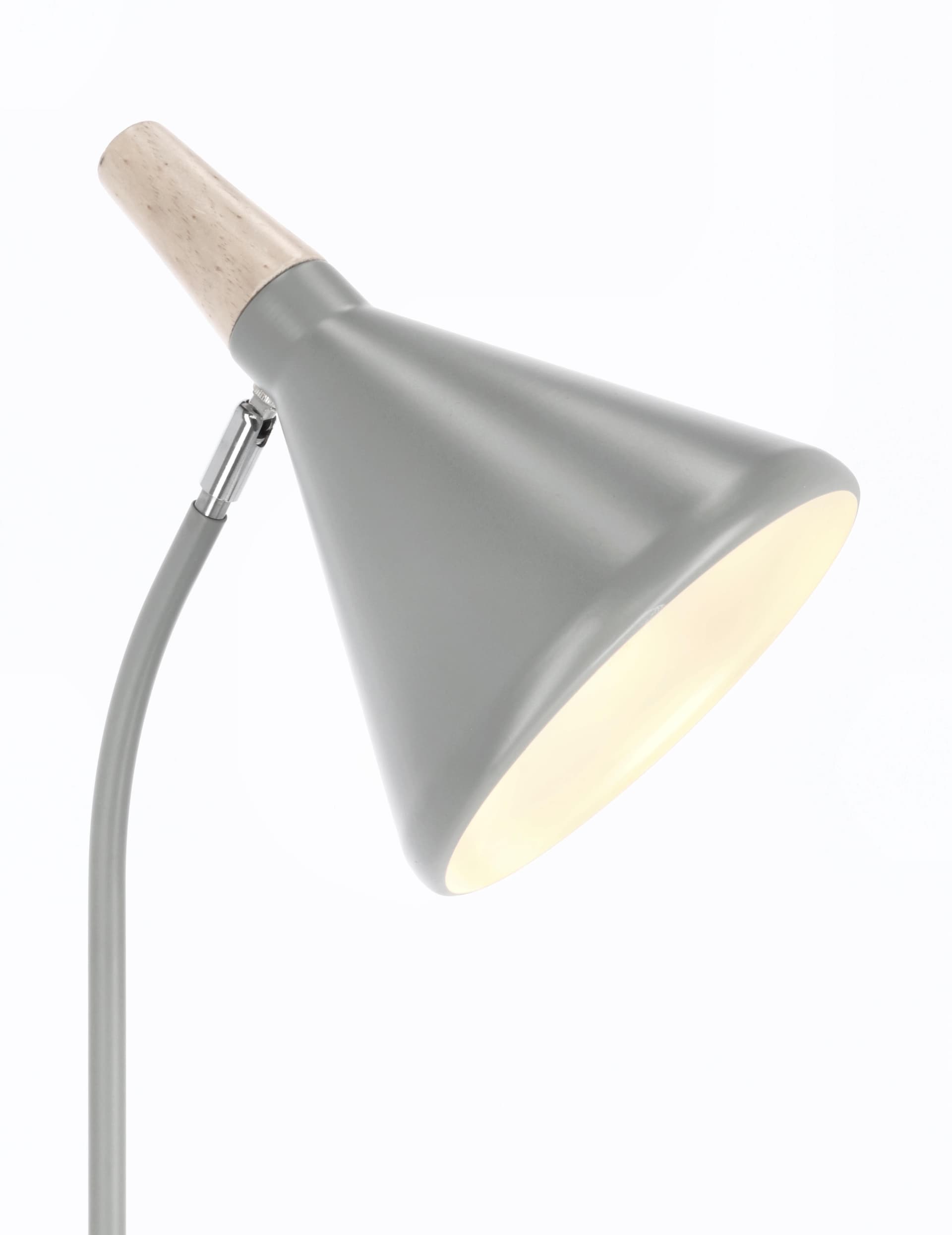 Piantana brill in acciaio verniciato a polvere e legno di pino h 148 cm in Lampade da terra Decor Space - Altamura, commercioVirtuoso.it