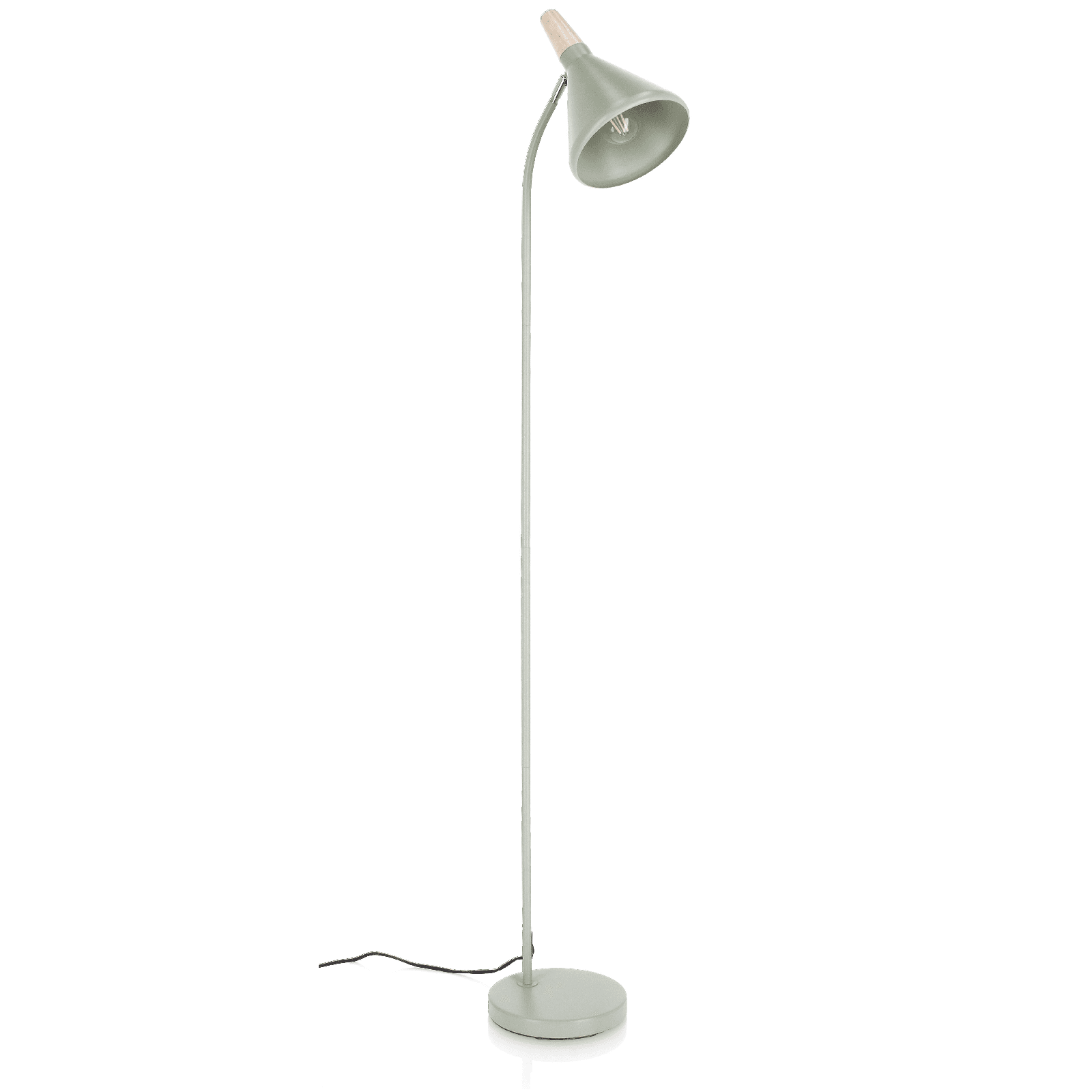 Piantana brill in acciaio verniciato a polvere e legno di pino h 148 cm in Lampade da terra Decor Space - Altamura, commercioVirtuoso.it