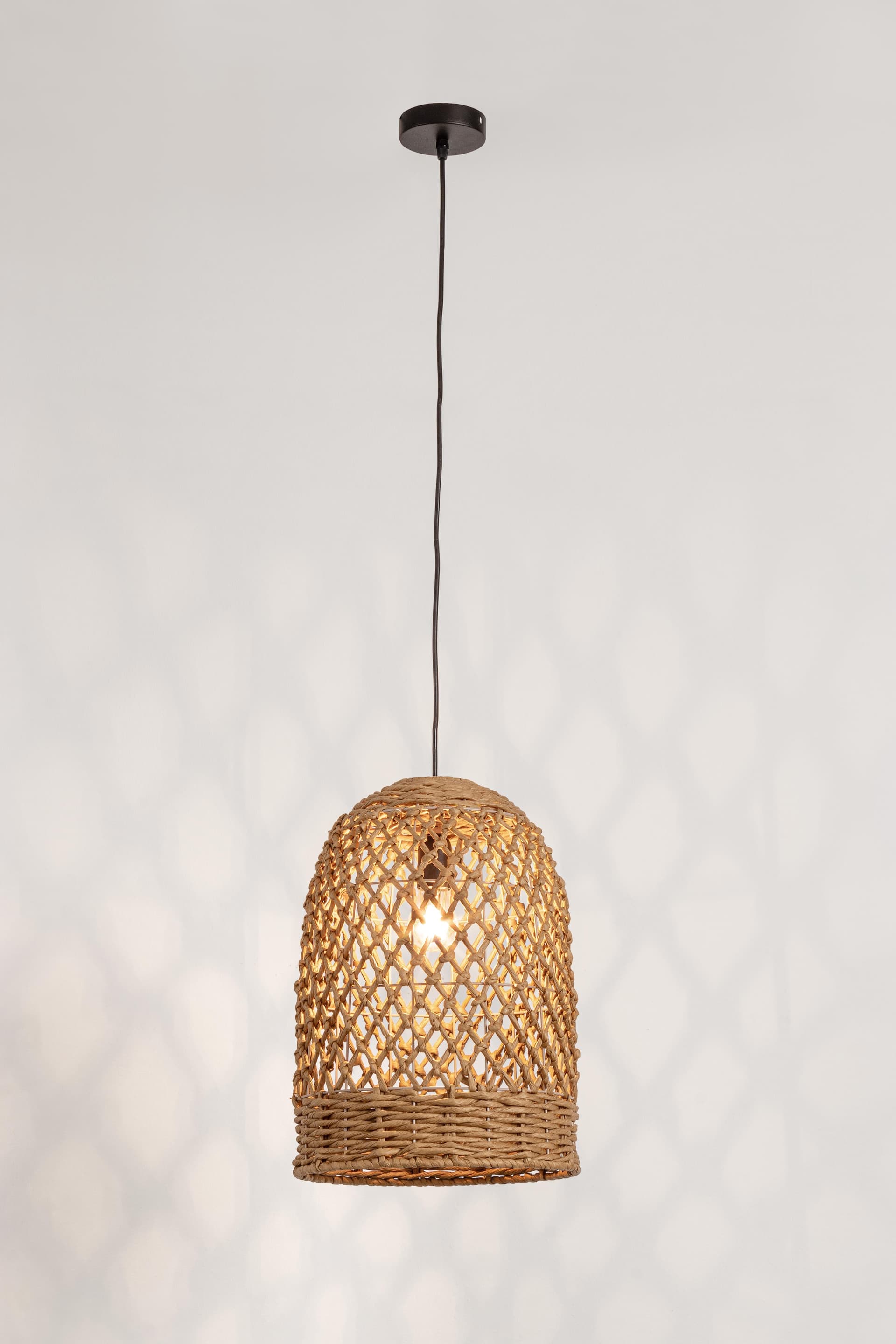 Lampadario "Zambia" in metallo e carta 30x42,5 in Paralumi Decor Space - Altamura, commercioVirtuoso.it