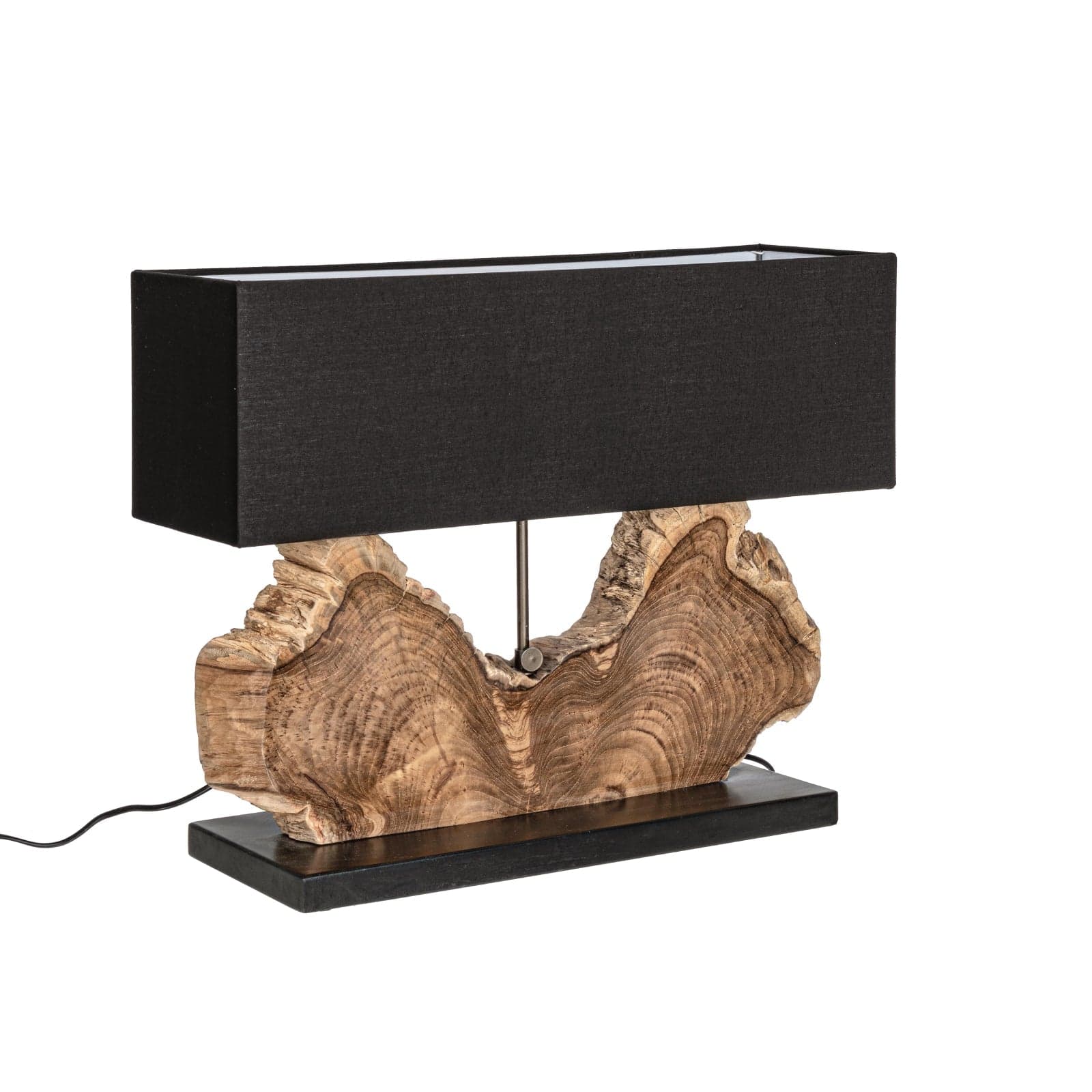 Lampada da tavolo "Naga" inegno di teak riciclato h 55 cm in Lampade da tavolo e abat-jour Decor Space - Altamura, commercioVirtuoso.it