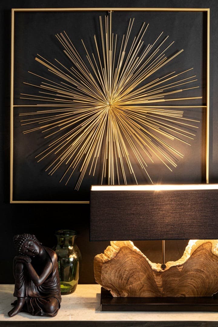 Lampada da tavolo "Naga" inegno di teak riciclato h 55 cm in Lampade da tavolo e abat-jour Decor Space - Altamura, commercioVirtuoso.it