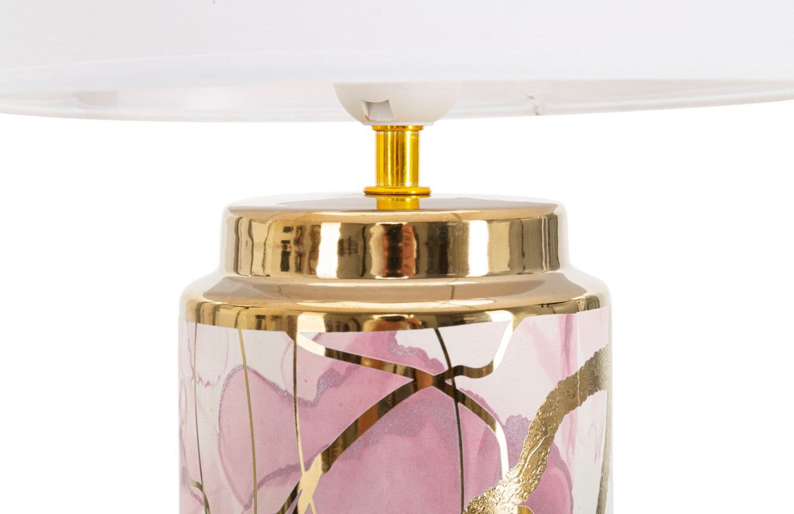 Lampada da tavolo struttura in ceramica, metallo e poliestere per interni in Lampade da tavolo e abat-jour Decor Space - Altamura, commercioVirtuoso.it