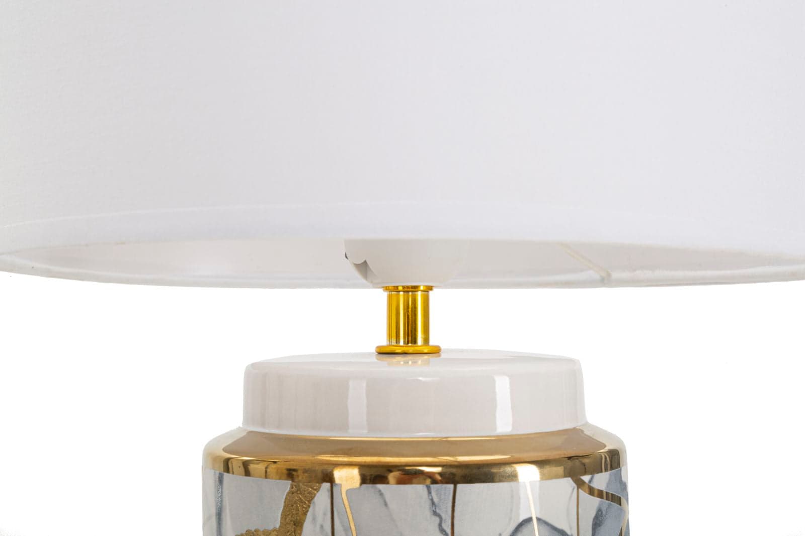 Lampada da tavolo struttura in ceramica, metallo e poliestere per interni in Lampade da tavolo e abat-jour Decor Space - Altamura, commercioVirtuoso.it