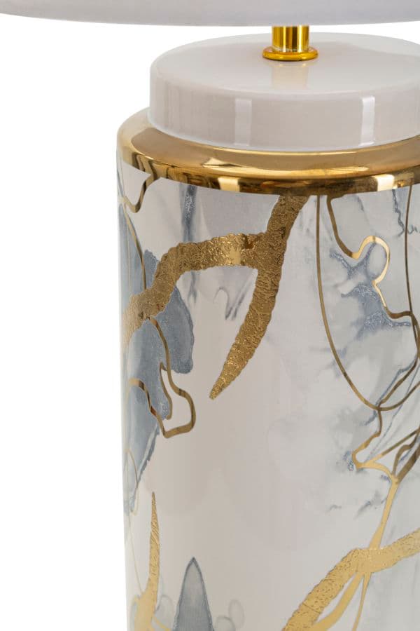 Lampada da tavolo struttura in ceramica, metallo e poliestere per interni in Lampade da tavolo e abat-jour Decor Space - Altamura, commercioVirtuoso.it