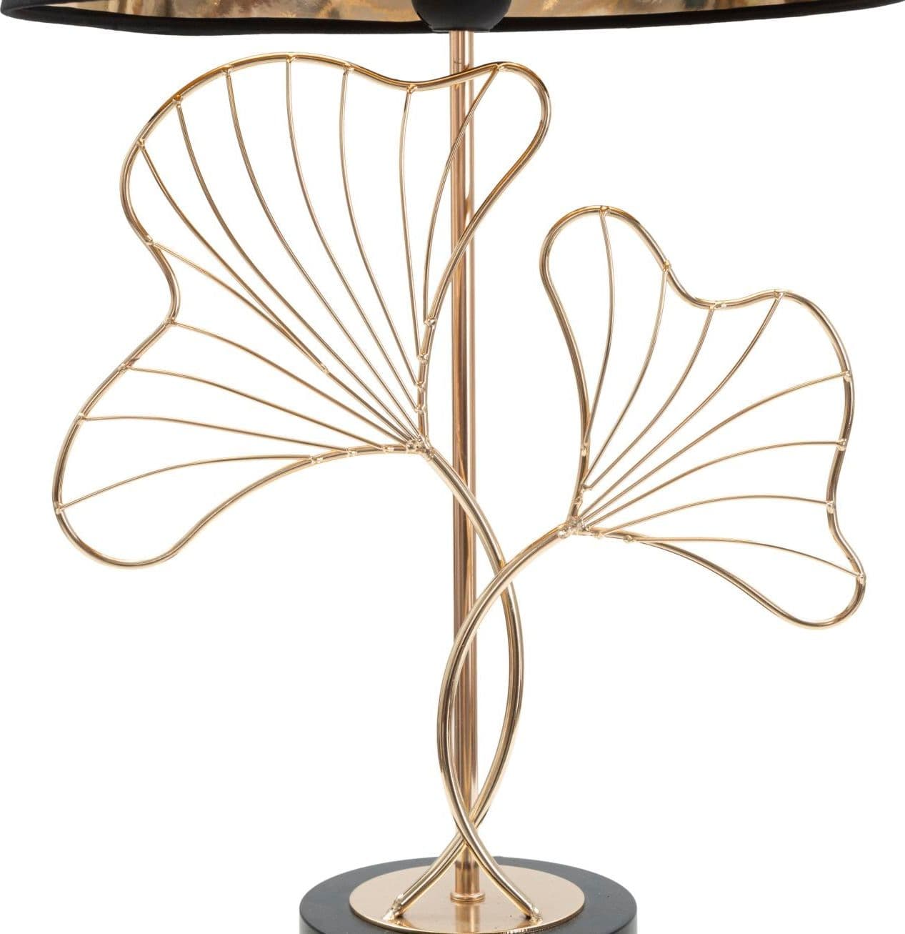 Lampada "Leaves" struttura in metallo color oro e poliestere per interni in Lampade da terra Decor Space - Altamura, commercioVirtuoso.it