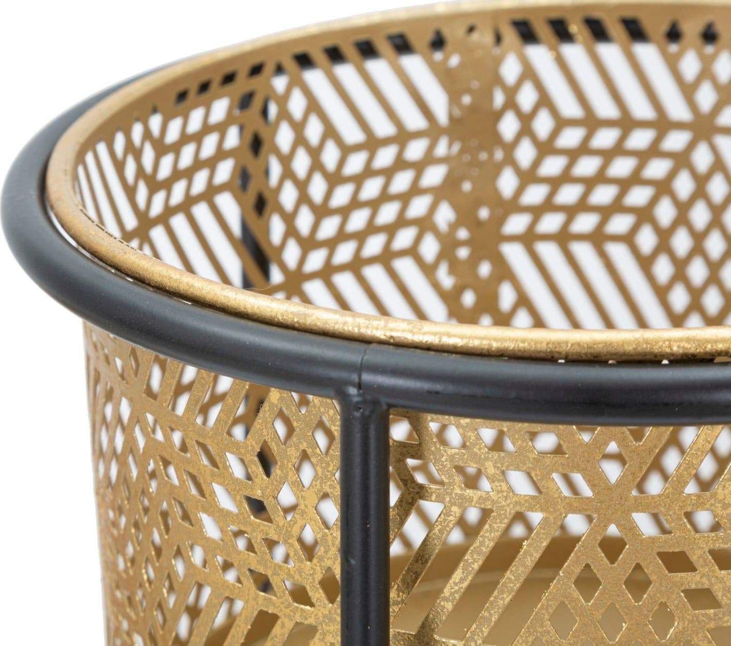 Coppia porta vasi "Exy" con supporto in metallo per interni set da 2 in Portavasi Decor Space - Altamura, commercioVirtuoso.it