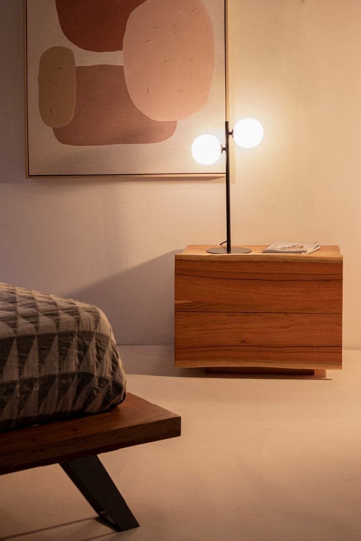 Comodino "Aron" per camera, Legno Di Acacia in Comodini Decor Space - Altamura, commercioVirtuoso.it