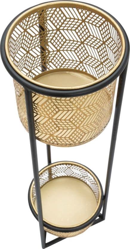 Porta vasi doppio color oro struttura in metallo per interni in Portavasi Decor Space - Altamura, commercioVirtuoso.it