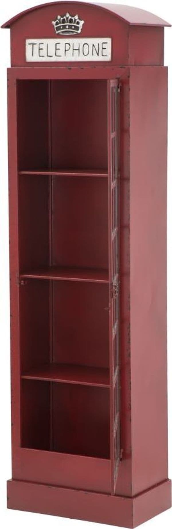 Libreria cabina telefonica Inglese rossa in ferro per decorazioni ambienti in Librerie Decor Space - Altamura, commercioVirtuoso.it