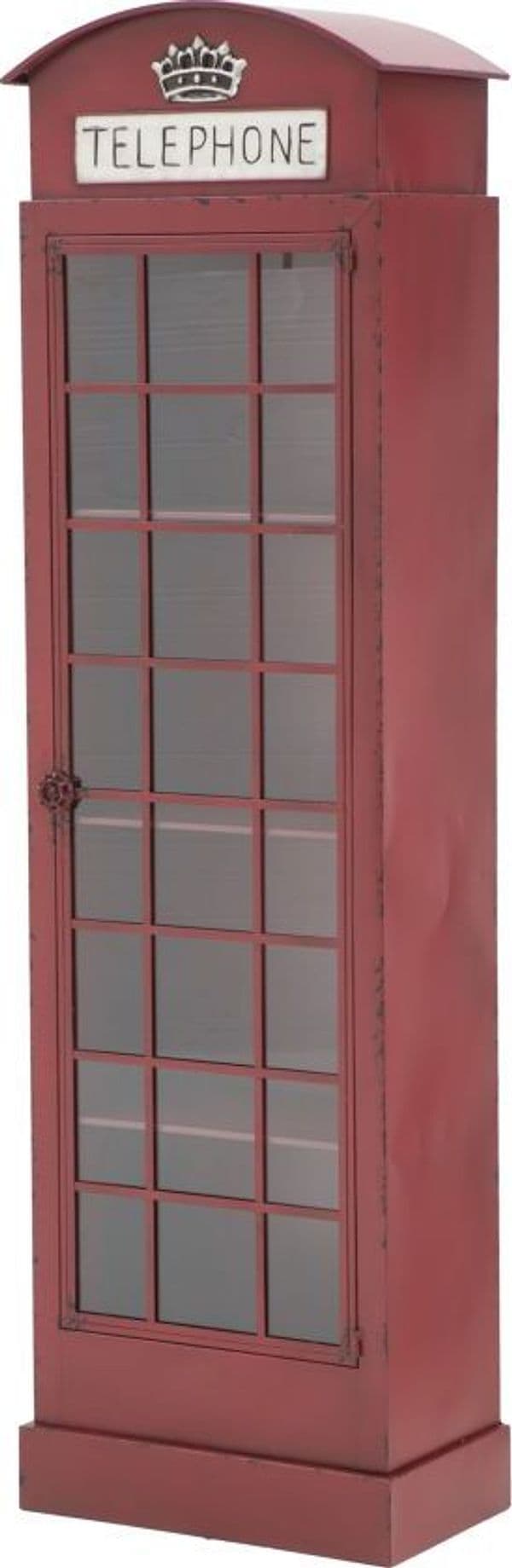 Libreria cabina telefonica Inglese rossa in ferro per decorazioni ambienti in Librerie Decor Space - Altamura, commercioVirtuoso.it