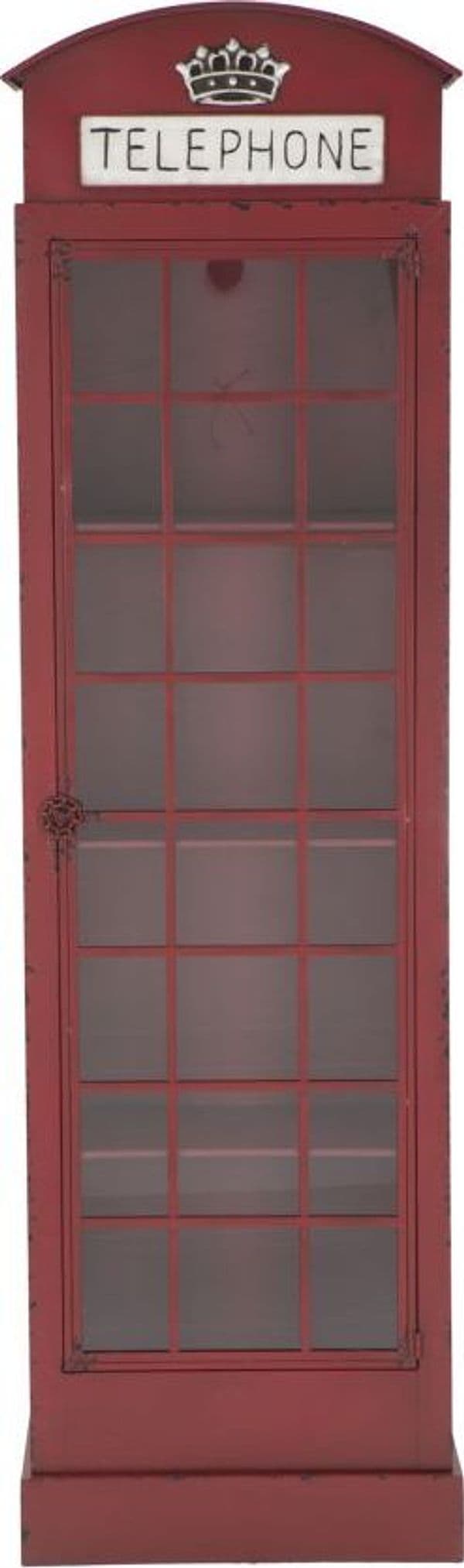 Libreria cabina telefonica Inglese rossa in ferro per decorazioni ambienti in Librerie Decor Space - Altamura, commercioVirtuoso.it