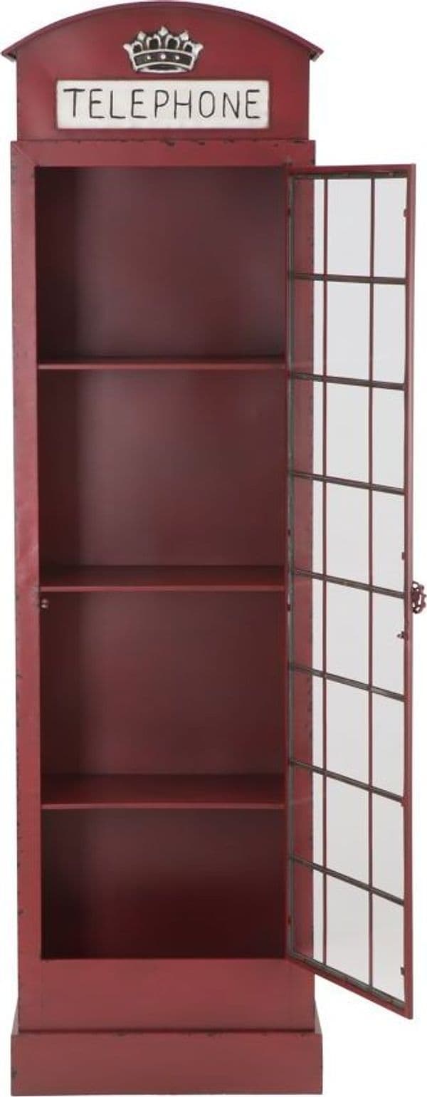 Libreria cabina telefonica Inglese rossa in ferro per decorazioni ambienti in Librerie Decor Space - Altamura, commercioVirtuoso.it