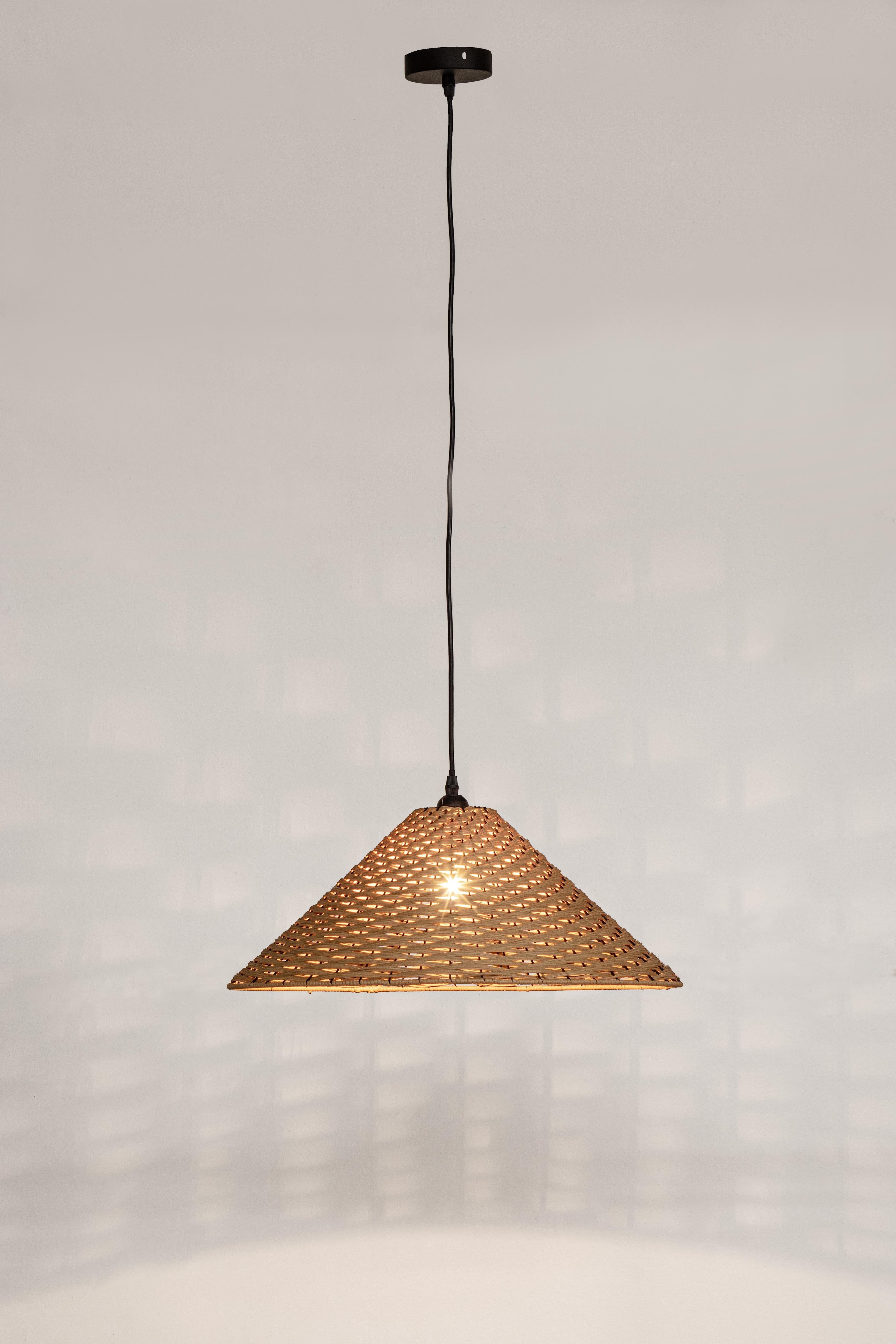 Lampadario "Gabon" marrone in metallo e rattan in Lampade a sospensione Decor Space - Altamura, commercioVirtuoso.it