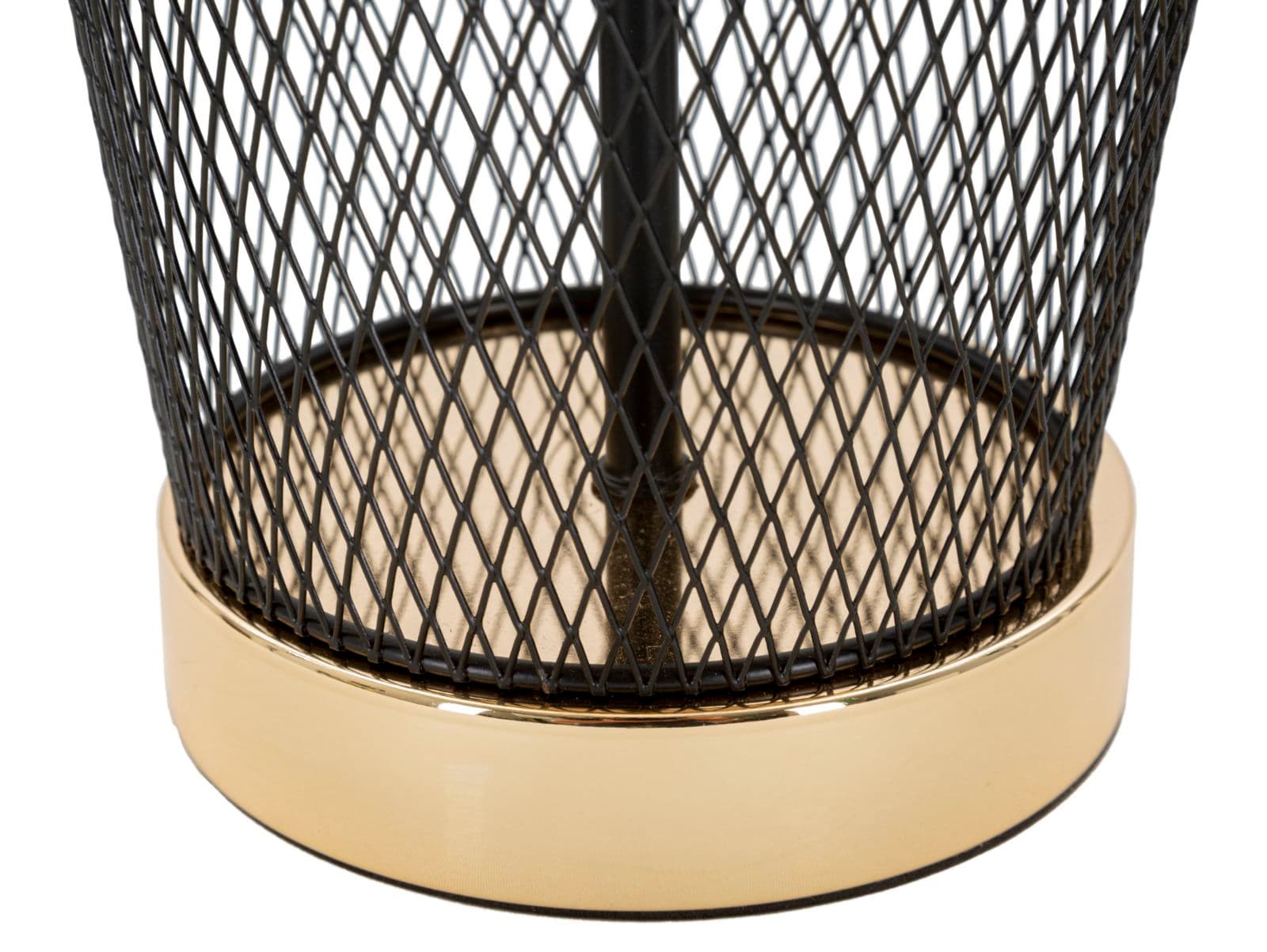 Lampada da tavolo "Chaine" struttura in metallo colore nero e tessuto per interni in Lampade a sospensione Decor Space - Altamura, commercioVirtuoso.it