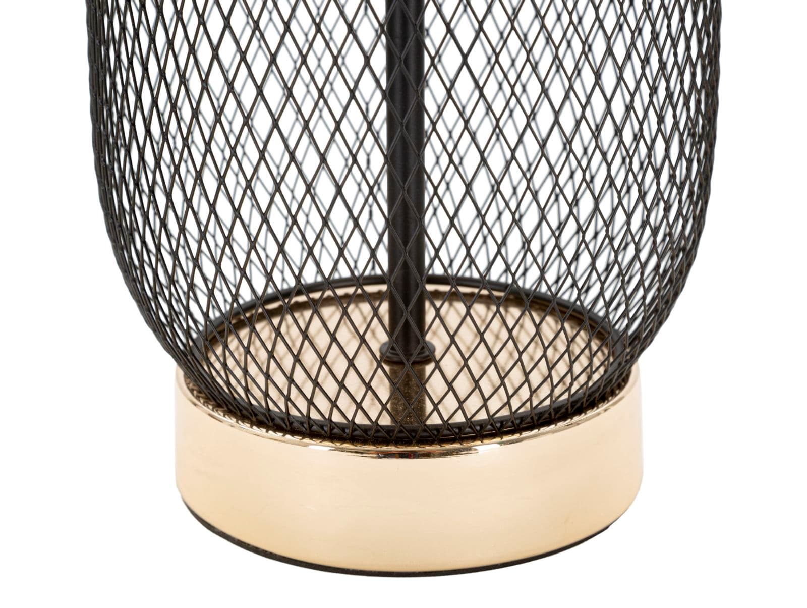 Lampada da tavolo "Chaine" struttura in metallo colore nero e tessuto per interni in Lampade a sospensione Decor Space - Altamura, commercioVirtuoso.it