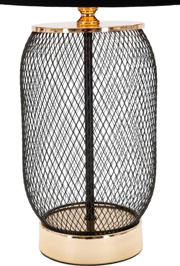Lampada da tavolo "Chaine" struttura in metallo colore nero e tessuto per interni in Lampade a sospensione Decor Space - Altamura, commercioVirtuoso.it