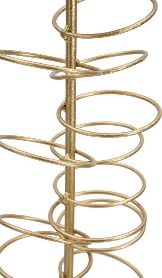 Porta candela con anelli struttura in metallo color oro e marmo per interni in Candelieri Decor Space - Altamura, commercioVirtuoso.it