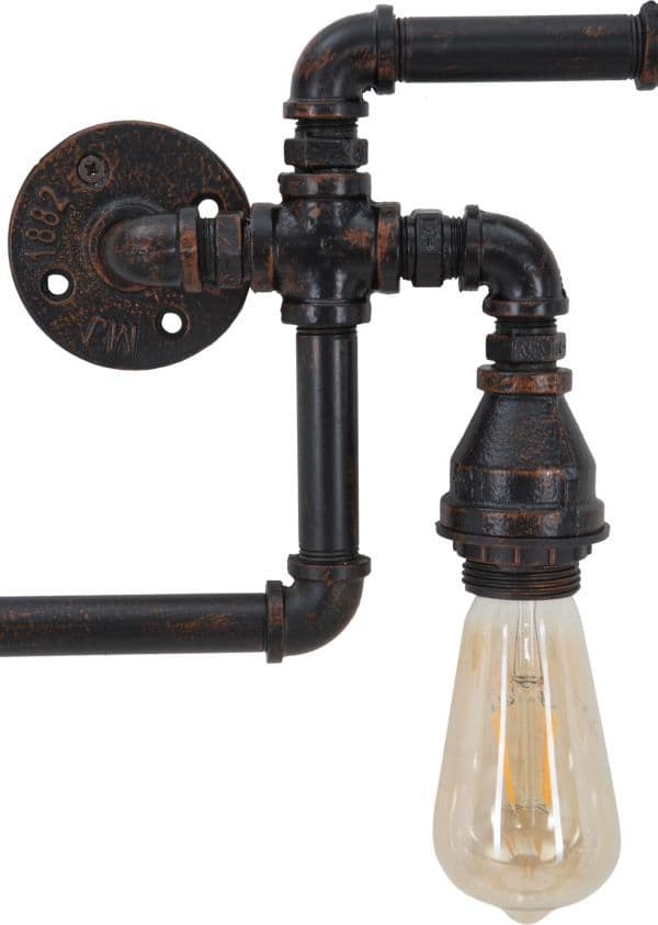 Lampada da muro "Manhattan" in metallo con 5 luci per interni in Applique Decor Space - Altamura, commercioVirtuoso.it