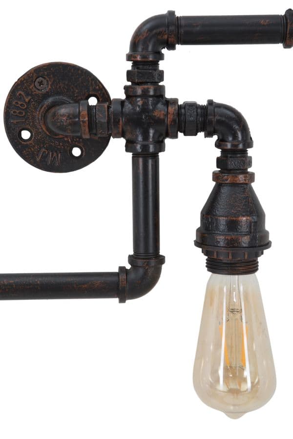 Lampada da muro "Manhattan" in metallo con 5 luci per interni in Applique Decor Space - Altamura, commercioVirtuoso.it
