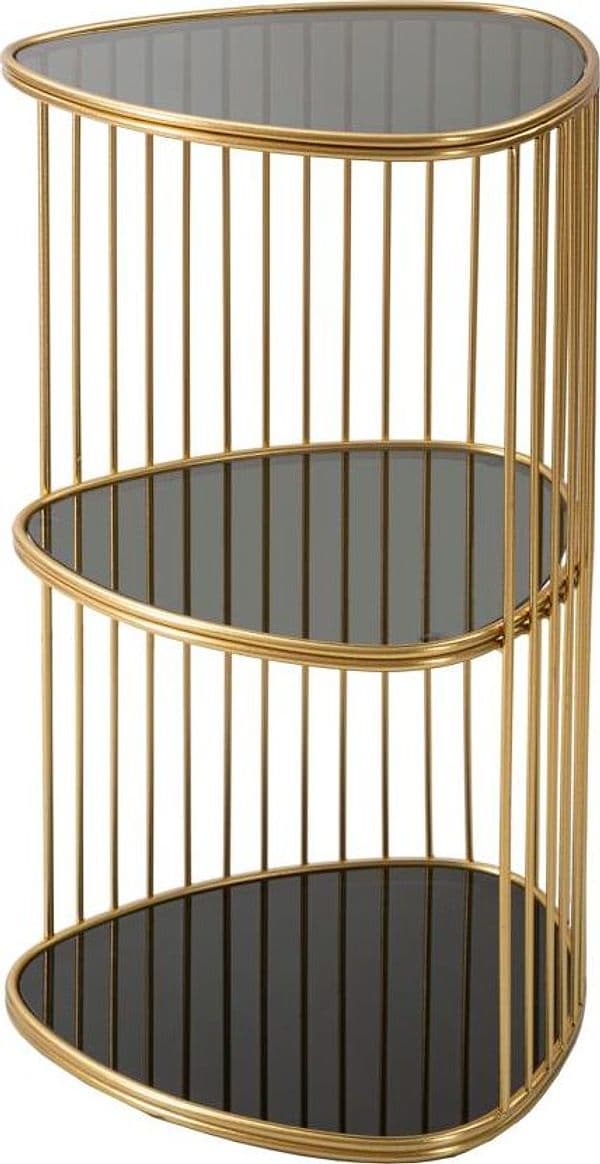 Porta telefono "Triple" struttura in metallo e ripiani in vetro per interni in Console e tavoli da divano Decor Space - Altamura, commercioVirtuoso.it