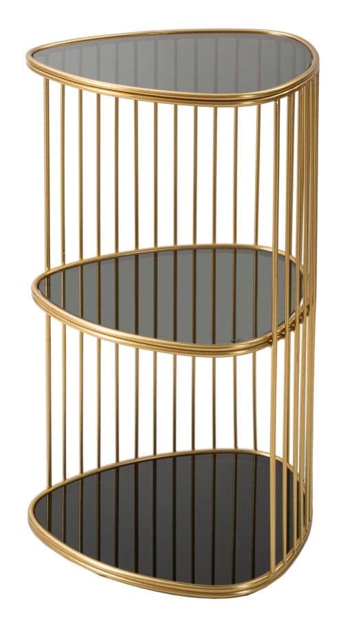 Porta telefono "Triple" struttura in metallo e ripiani in vetro per interni in Console e tavoli da divano Decor Space - Altamura, commercioVirtuoso.it
