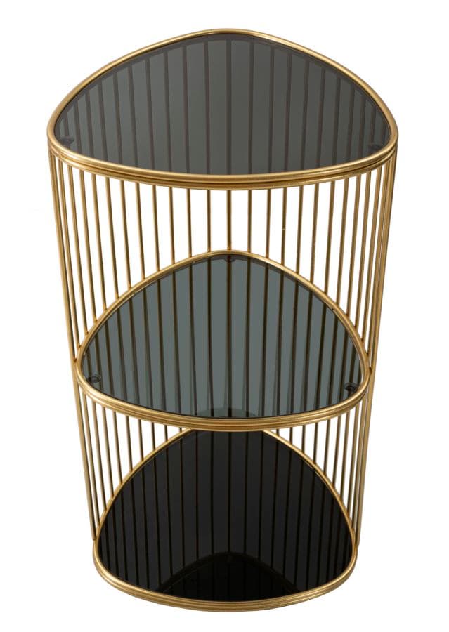 Porta telefono "Triple" struttura in metallo e ripiani in vetro per interni in Console e tavoli da divano Decor Space - Altamura, commercioVirtuoso.it