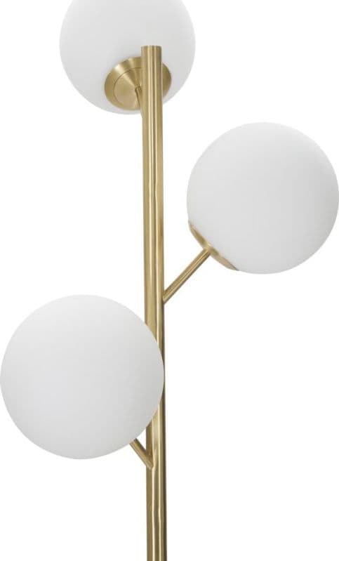 Lampada da terra "Glamy" struttura in metallo color oro e vetro per interni in Lampade da terra Decor Space - Altamura, commercioVirtuoso.it