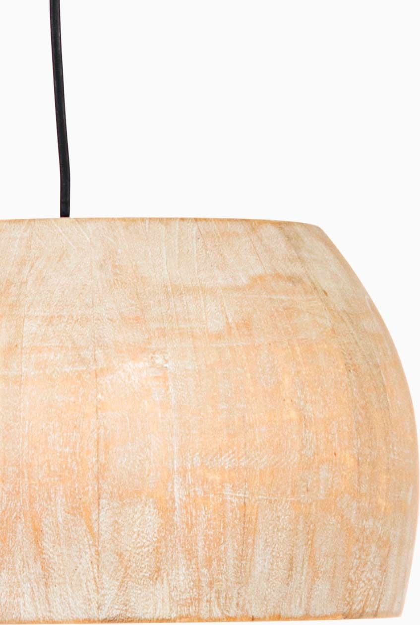 Lampadario "Solid" naturale in legno di paulonia e acciaio in Lampade a sospensione Decor Space - Altamura, commercioVirtuoso.it