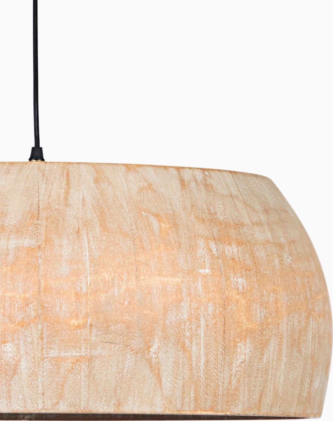 Lampadario "Solid" naturale in legno di paulonia e acciaio in Lampade a sospensione Decor Space - Altamura, commercioVirtuoso.it