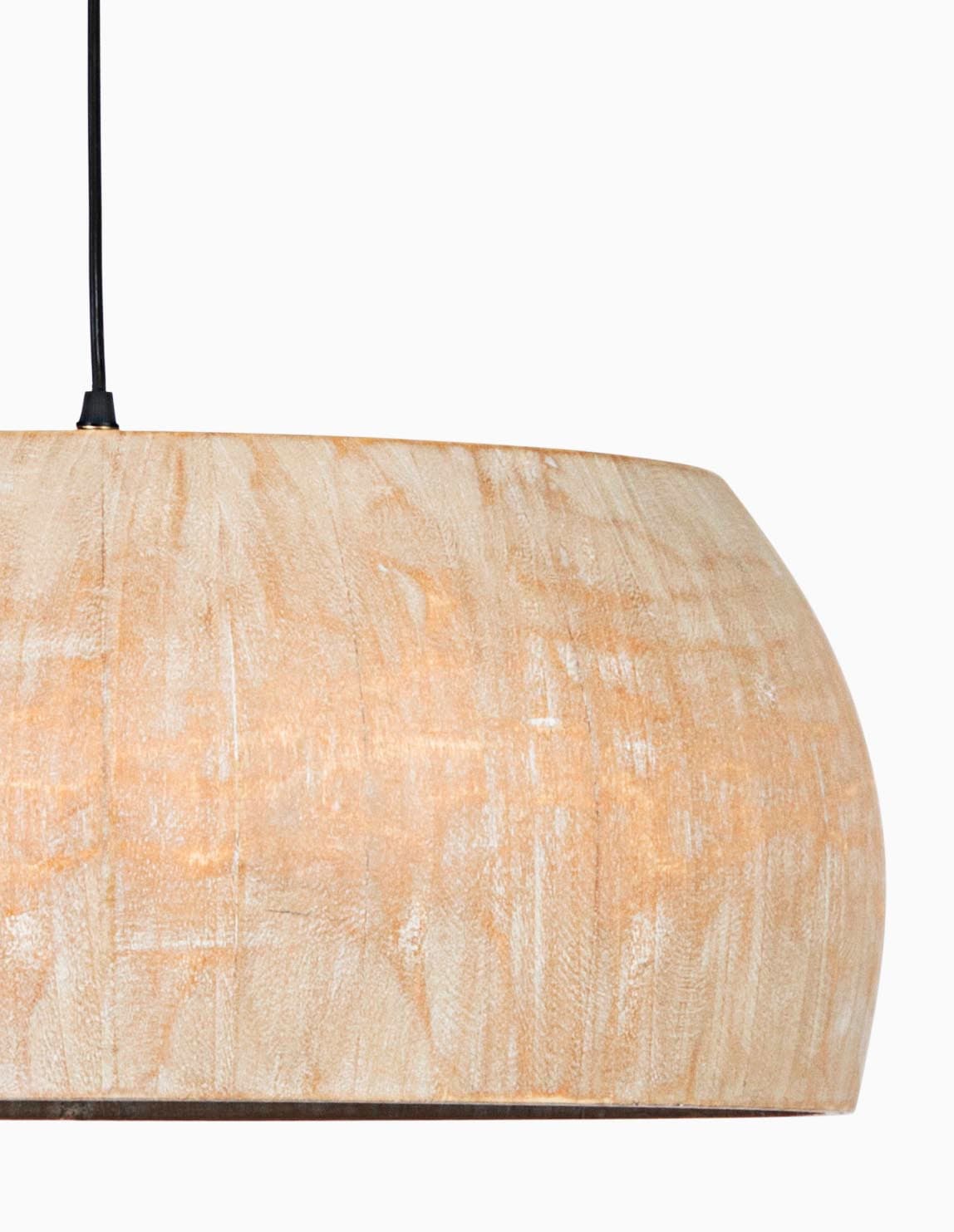Lampadario "Solid" naturale in legno di paulonia e acciaio in Lampade a sospensione Decor Space - Altamura, commercioVirtuoso.it