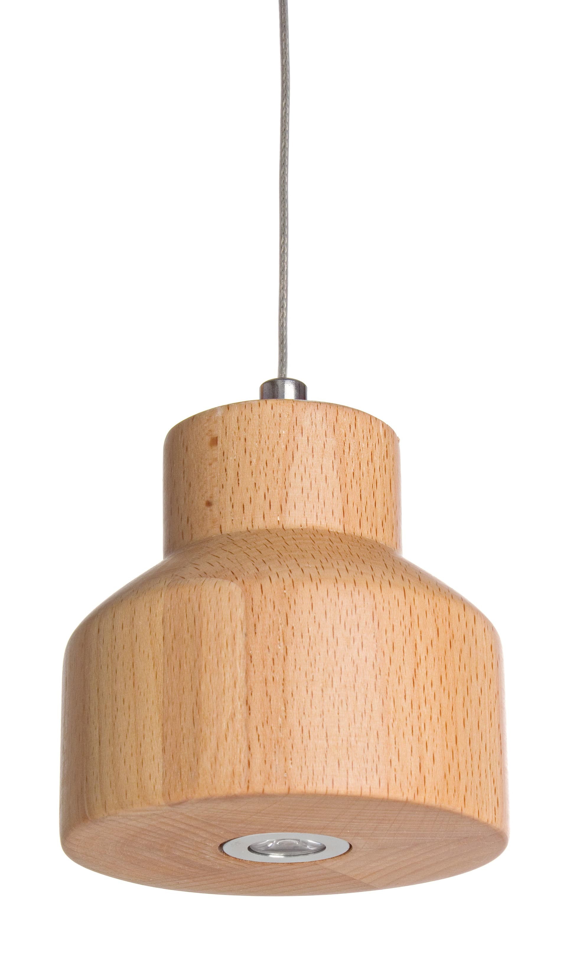 Lampadario "Led Paullo" in faggio 10x11.5 in Lampade a sospensione Decor Space - Altamura, commercioVirtuoso.it