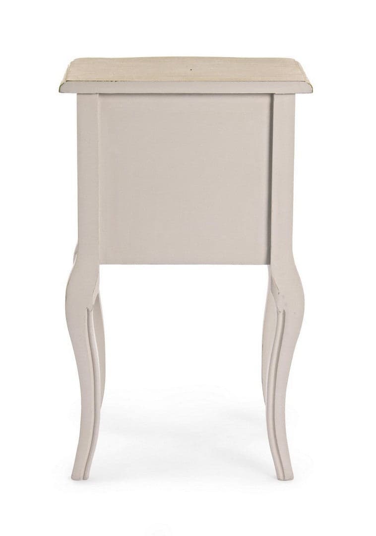 Comodino "Clarisse" per camera, Struttura In Legno Paulownia Con Piano Impiallacciato in Comodini Decor Space - Altamura, commercioVirtuoso.it