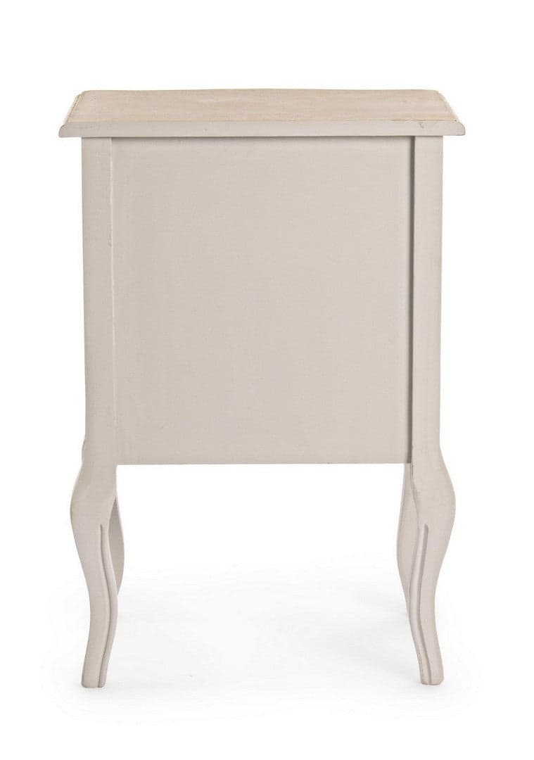 Comodino "Clarisse" per camera, Struttura In Legno Paulownia Con Piano Impiallacciato in Comodini Decor Space - Altamura, commercioVirtuoso.it