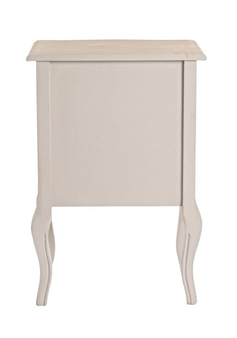 Comodino "Clarisse" per camera, Struttura In Legno Paulownia Con Piano Impiallacciato in Comodini Decor Space - Altamura, commercioVirtuoso.it