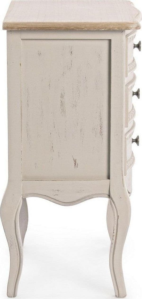 Comodino "Clarisse" per camera, Struttura In Legno Paulownia Con Piano Impiallacciato in Comodini Decor Space - Altamura, commercioVirtuoso.it