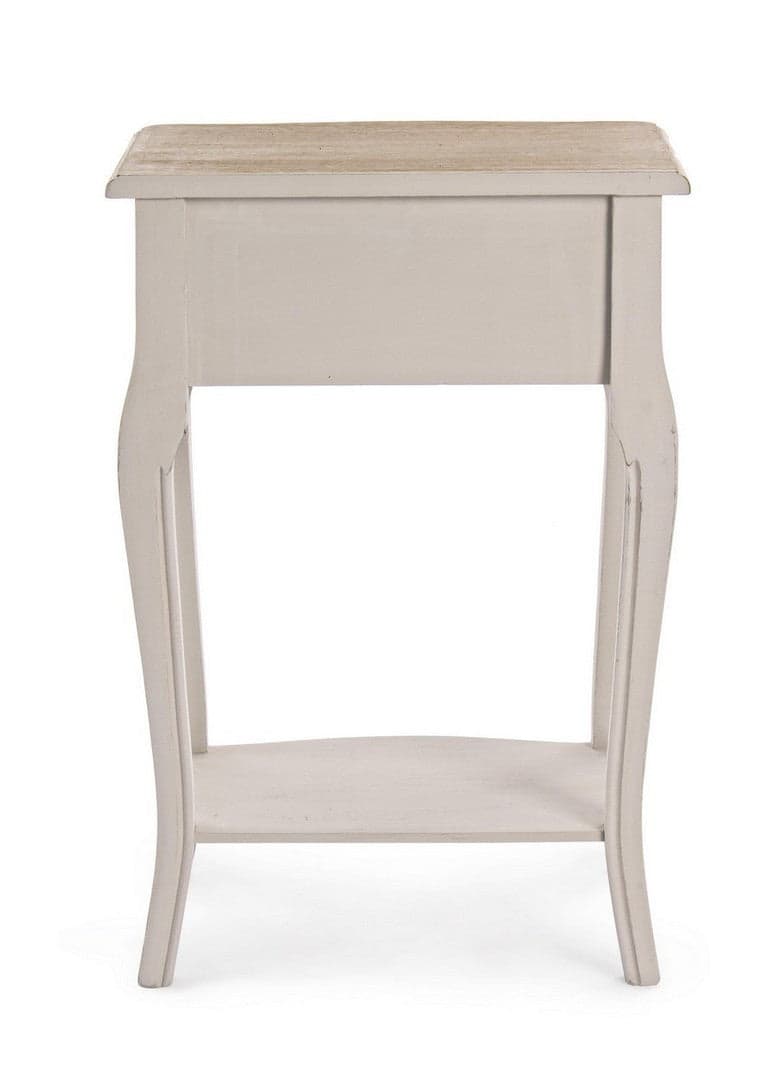 Comodino "Clarisse" per camera, Struttura In Legno Paulownia Con Piano Impiallacciato in Comodini Decor Space - Altamura, commercioVirtuoso.it