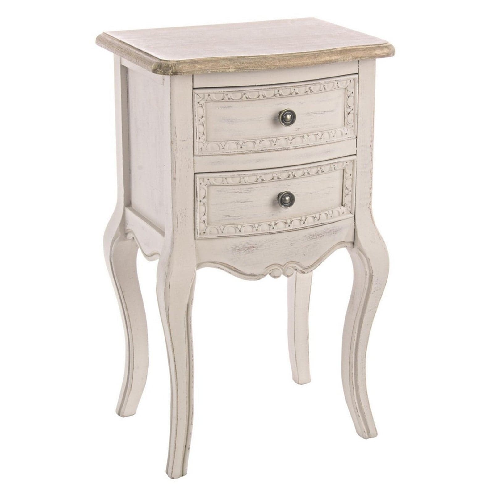 Comodino "Clarisse" per camera, Struttura In Legno Paulownia Con Piano Impiallacciato in Comodini Decor Space - Altamura, commercioVirtuoso.it