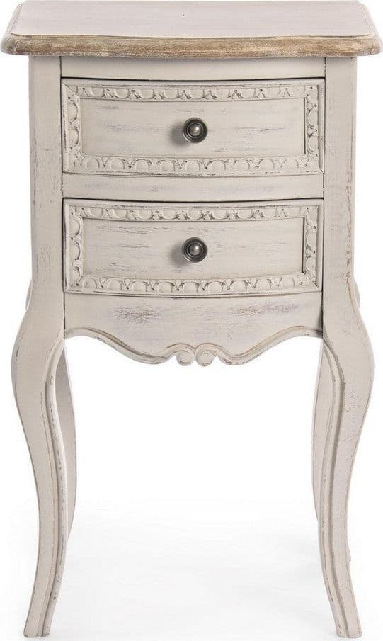 Comodino "Clarisse" per camera, Struttura In Legno Paulownia Con Piano Impiallacciato in Comodini Decor Space - Altamura, commercioVirtuoso.it