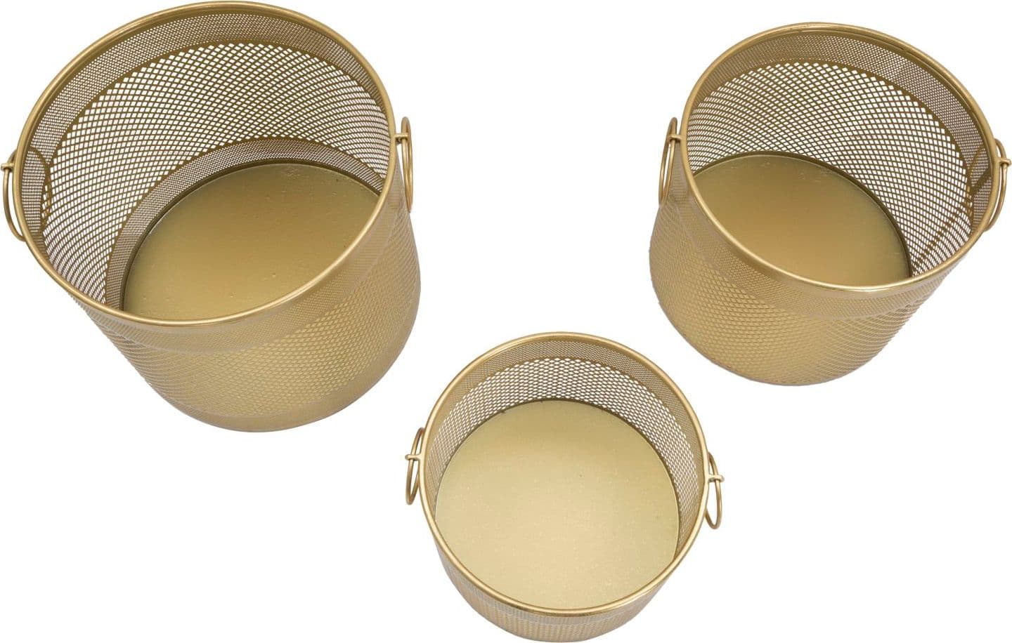 Porta vasi struttura in metallo color oro per interni set da 3 in Portavasi Decor Space - Altamura, commercioVirtuoso.it