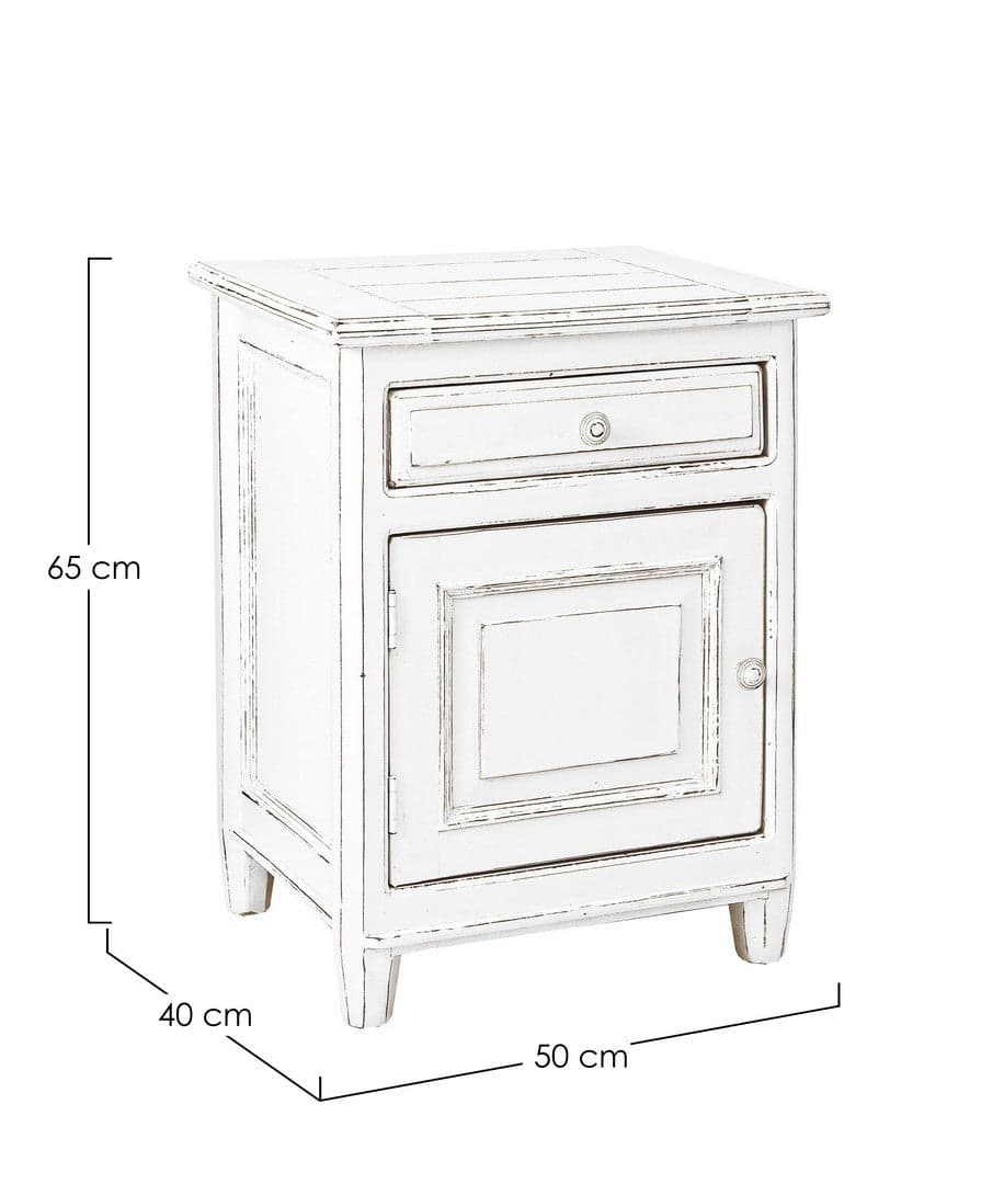 Comodino "Colette" per camera, Struttura In Legno Mango Massiccio,Verniciatura A Base Di Nitrocellulosa,Schienali E Laterali In Mdf in Comodini Decor Space - Altamura, commercioVirtuoso.it