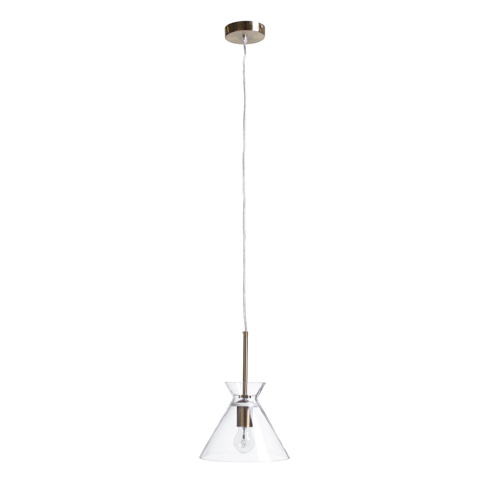 Lampadario "1 Luce Sparkle"  acciaio e vetro in Lampade a sospensione Decor Space - Altamura, commercioVirtuoso.it