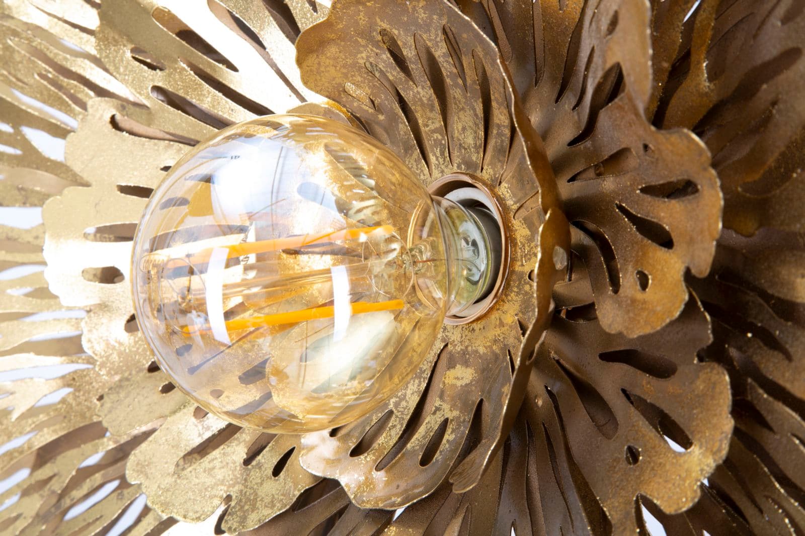 Lampada da muro "Ibis" struttura in metallo color oro per interni in Applique Decor Space - Altamura, commercioVirtuoso.it