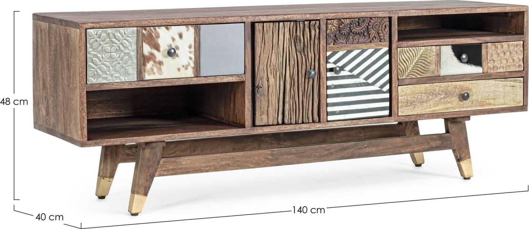 Mobile porta TV "Dhaval" per interno 140 x 40 x 48h cm in Pareti attrezzate Decor Space - Altamura, commercioVirtuoso.it