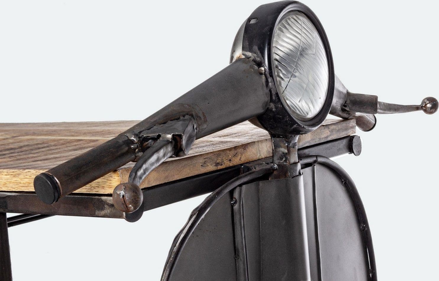 Consolle da bar "Vespa Replica" moderno con piano in legno, ruote, 183 x 43 x 105 cm in Console e tavoli da divano Decor Space - Altamura, commercioVirtuoso.it