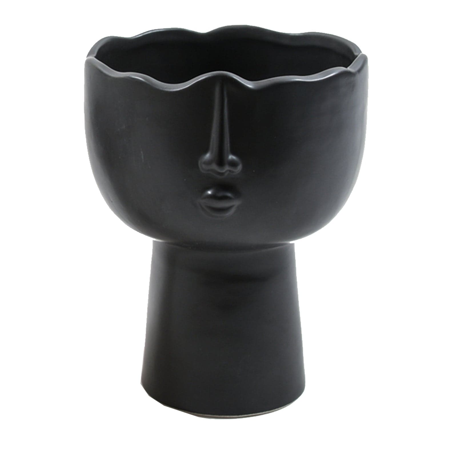 Statua decorativa testa porta vaso da interno ed esterno in ceramica h 19 cm in Vasi tradizionali Decor Space - Altamura, commercioVirtuoso.it
