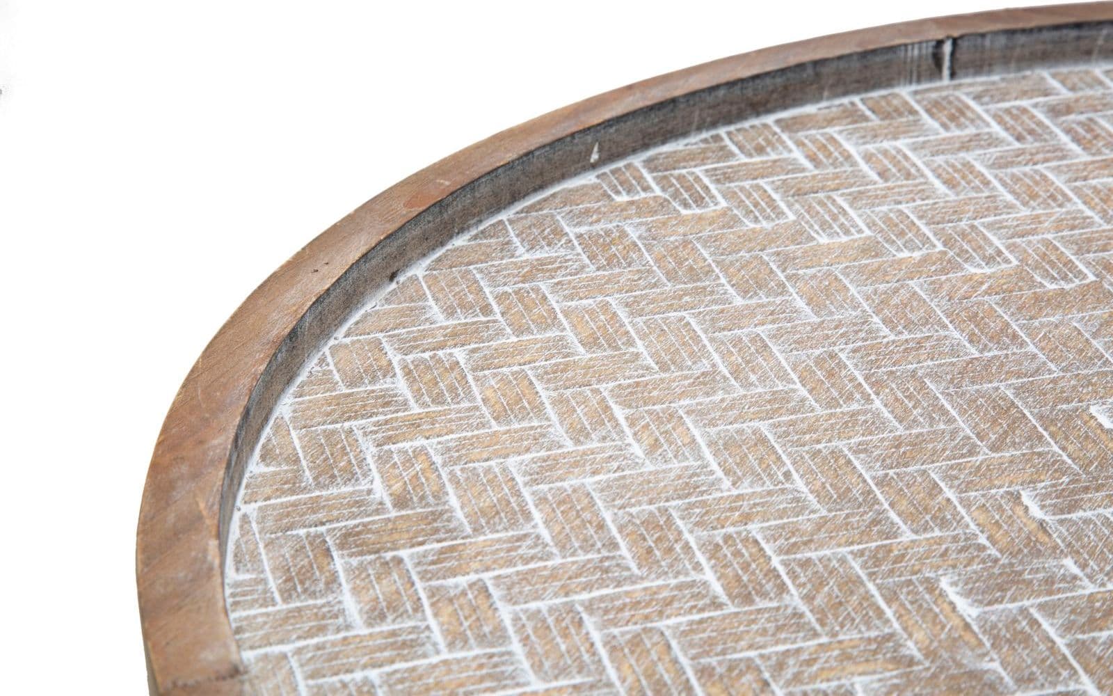 Tavolinetto "Arex" struttura in ferro con 2 ripiani in legno per interni in Console e tavoli da divano Decor Space - Altamura, commercioVirtuoso.it