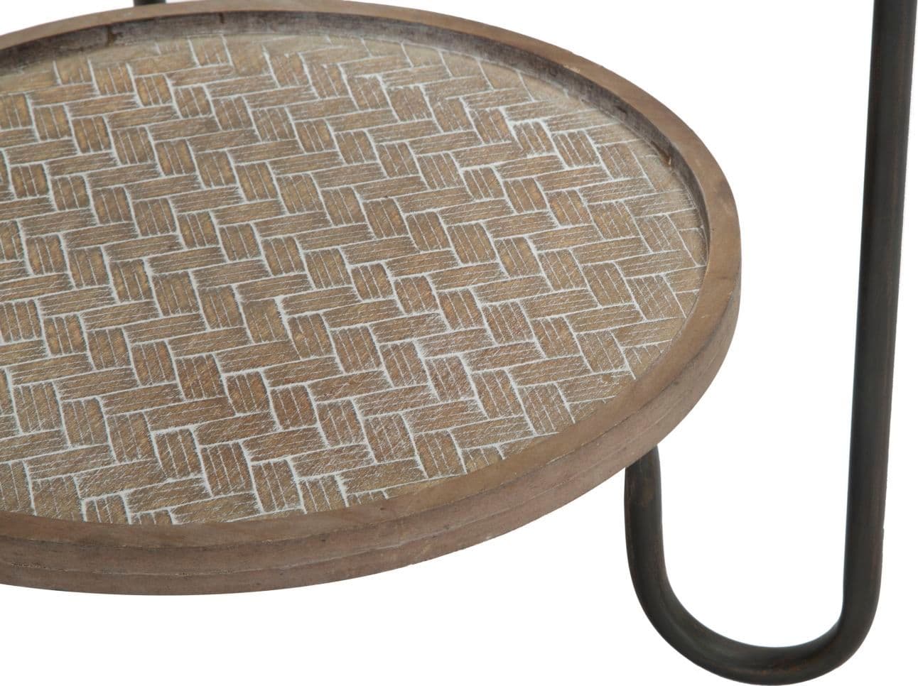 Tavolinetto "Arex" struttura in ferro con 2 ripiani in legno per interni in Console e tavoli da divano Decor Space - Altamura, commercioVirtuoso.it