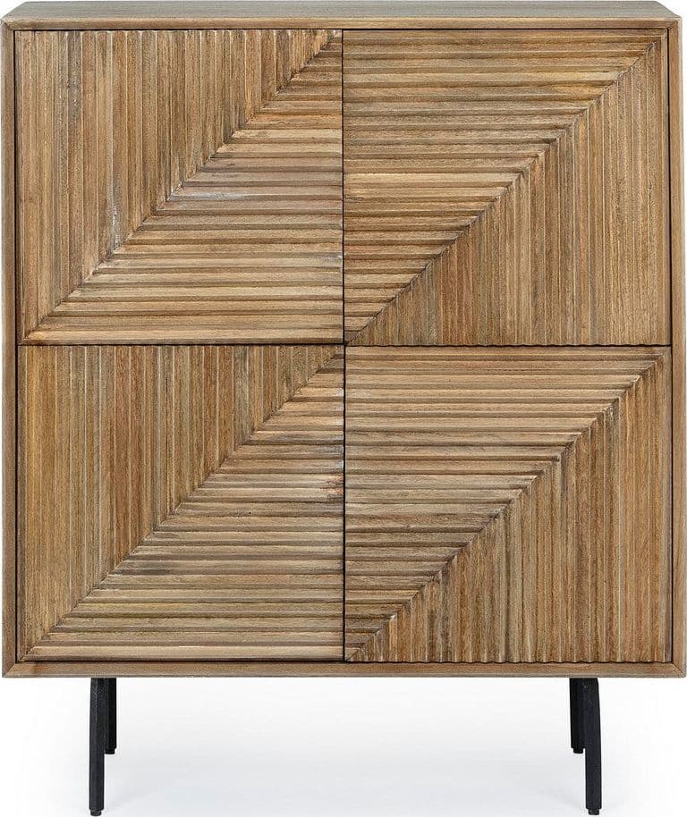 Comodino "Darsey" per camera, Struttura In Legno Di Mango, Schienale In Mdf in Comodini Decor Space - Altamura, commercioVirtuoso.it